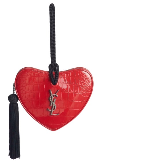 ysl heart clutch